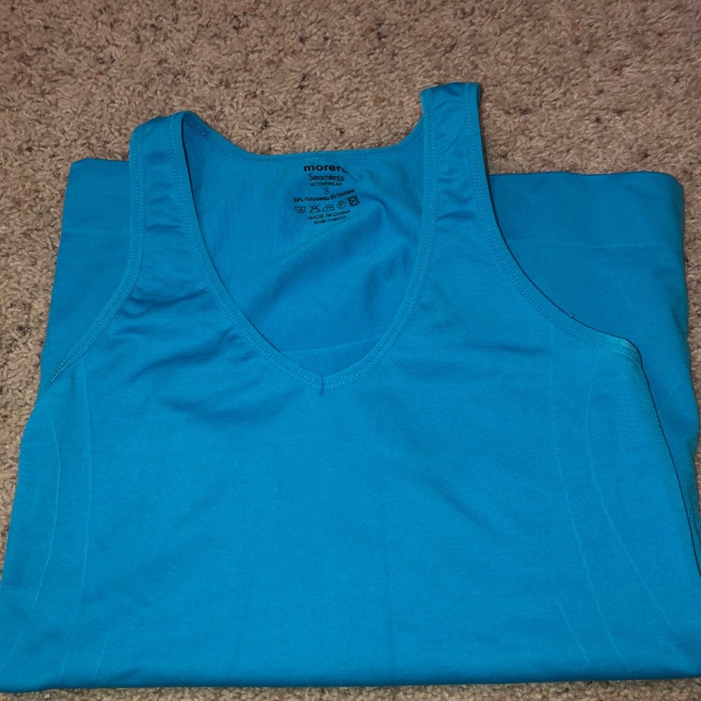 blue workout tank